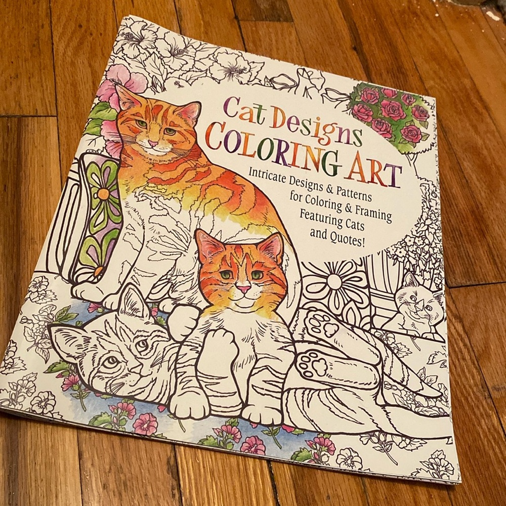 Cat Designs Adult Colouring Art Book MEOW 🐈🐈‍⬛
